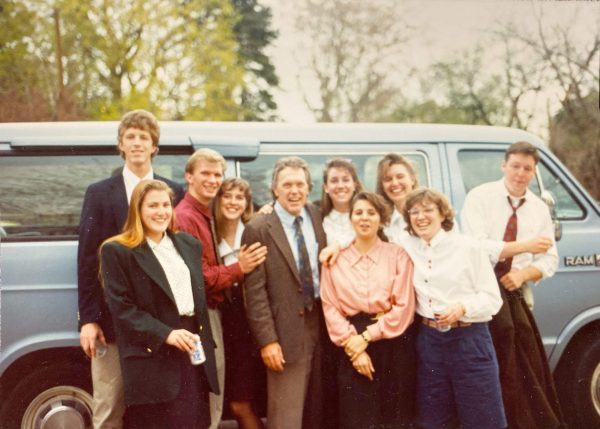 John Straayer with interns in 1992