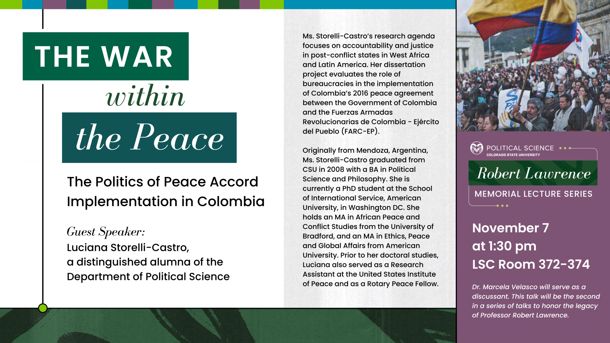 The War within the Peace: The Politics of Peace Accord Implementation in Colombia